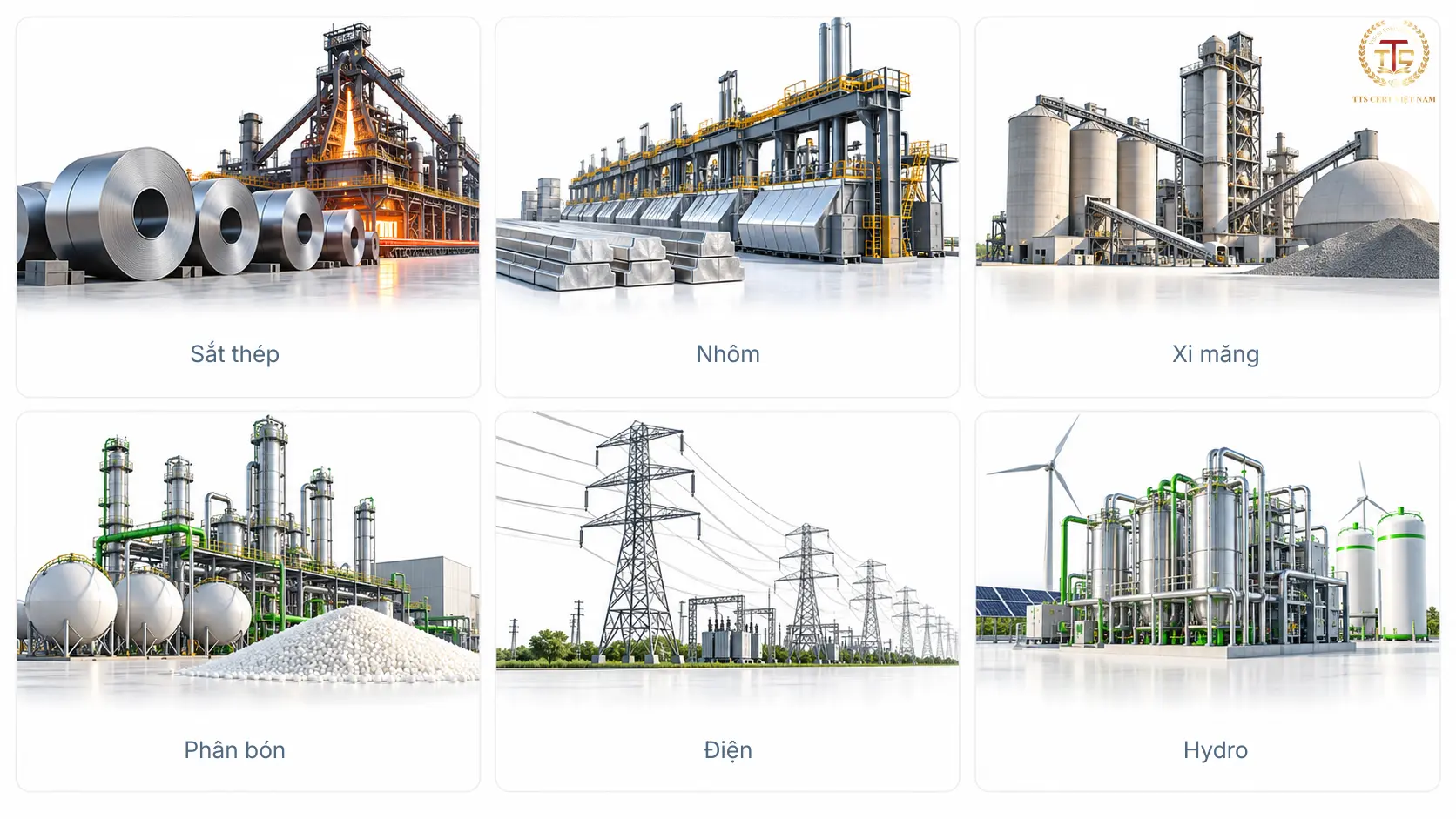Sáu nhóm ngành hàng hiện thuộc phạm vi áp dụng CBAM của EU