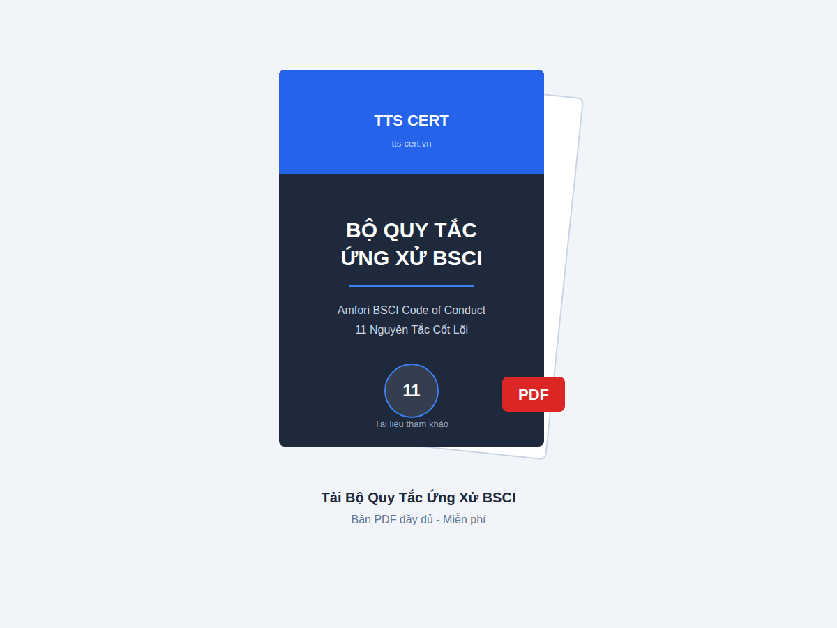 Xem trước tài liệu PDF Bộ quy tắc ứng xử BSCI