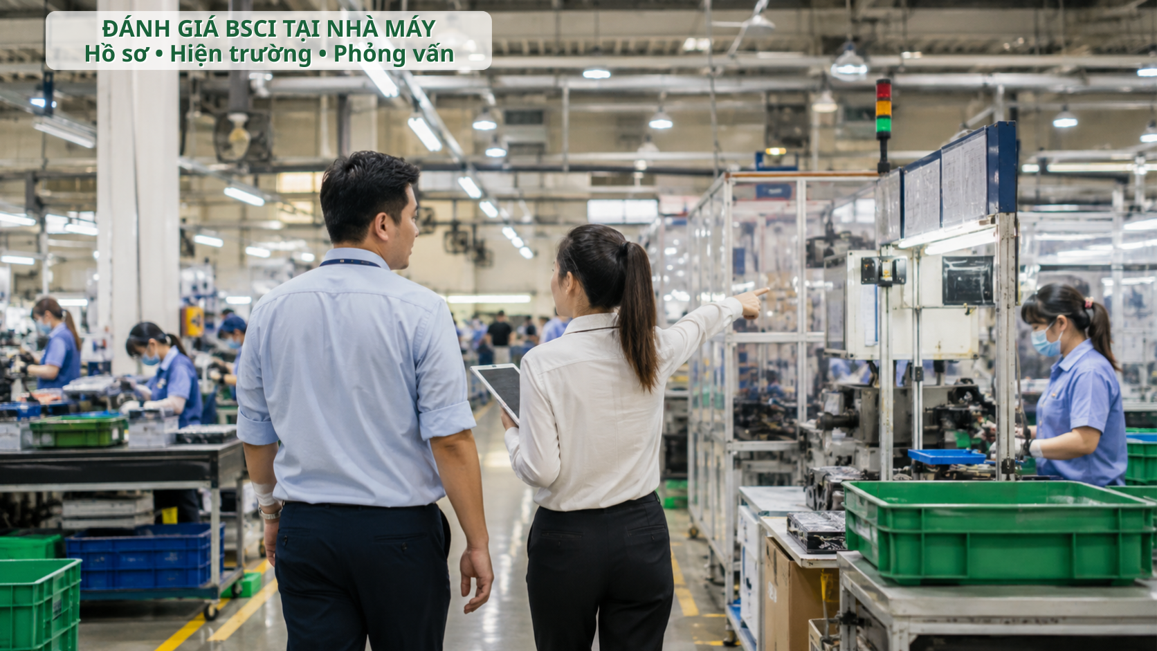 Rà soát điều kiện lao động và an toàn trước đánh giá BSCI tại nhà máy